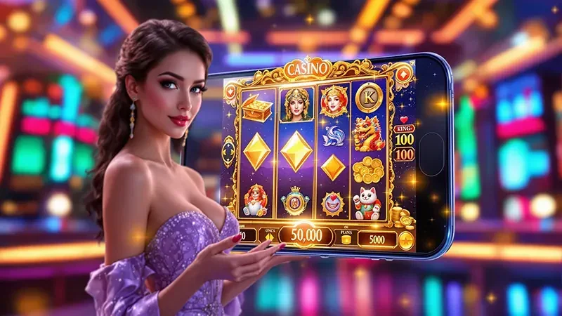 Reel slot digital dengan susunan simbol permainan